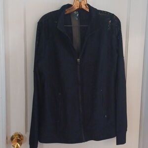 Xersion jacket zipper front running jacket size large